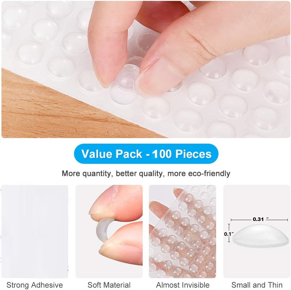 100Pcs 캐비닛 도어 찬장 가구 용 투명 고무 피트 - Door Stopper Rubber 리뷰 및 가격